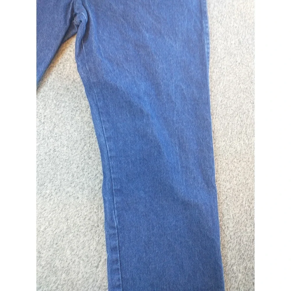 Wrangler Cowboy Cut Mens Jeans Indigo Blue Straight Leg Denim Pants 34x31